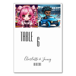 Numeração De Mesa Noiva e noivo de fotografia simples/adolescente