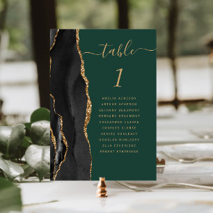 Numeração De Mesa Noiva Esmeralda Preto Ágata Douro Verde Casamento