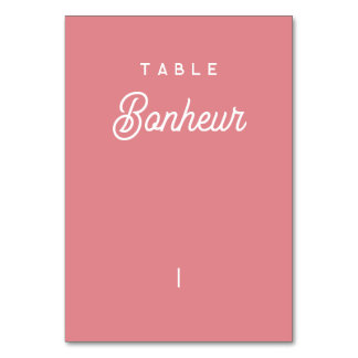 Numeração De Mesa Nom de table Colorus - Rose