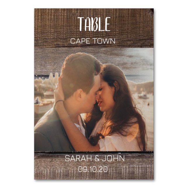 Numeração De Mesa Nome da Foto de Destino de Viagem de Casamento Rus (Frente)