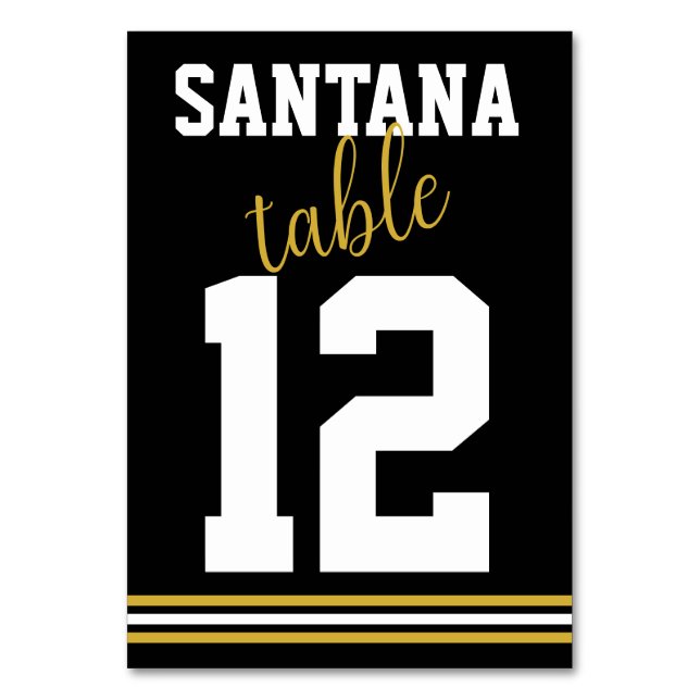 Numeração De Mesa Nome da Mesa Personalizada de Casamento Dourado Es (Frente)