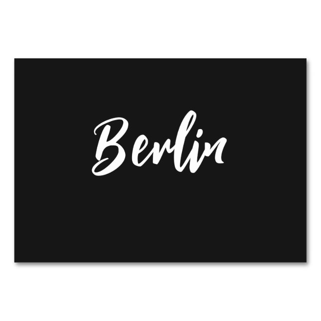 Numeração De Mesa Nome da Mesa Personalizada Elegante Preto e Branco (Frente)