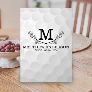 Numeração De Mesa Nome do Padrão de Bola de Golfe Personalizada Mono