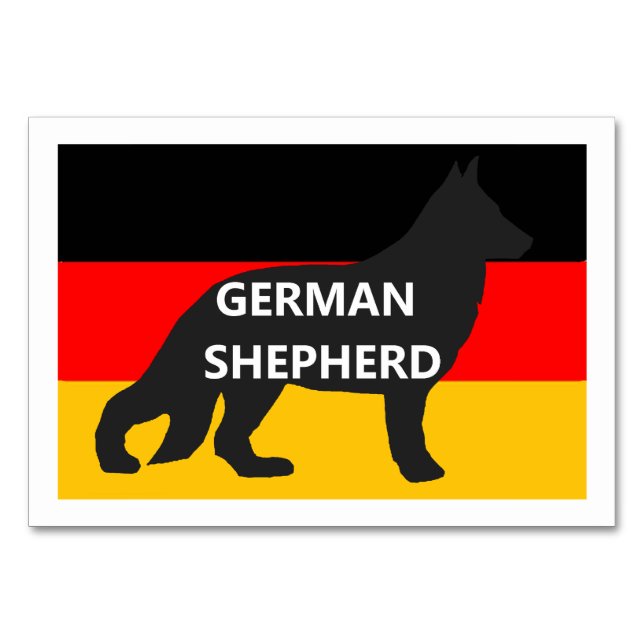 Numeração De Mesa nome do silo do german shepherd no germuitos-flag. (Frente)