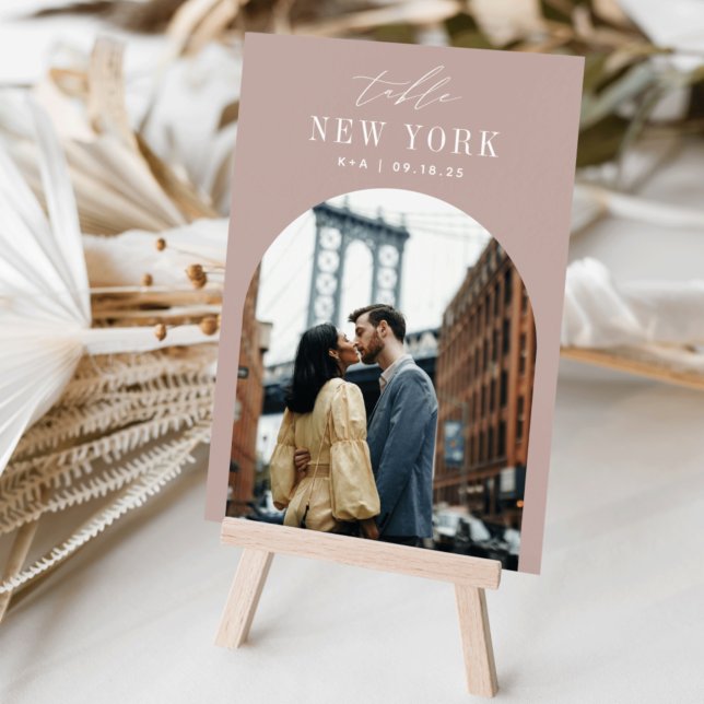 Numeração De Mesa Nome e Foto de Destino de Viagem de Casamento (Criador carregado)