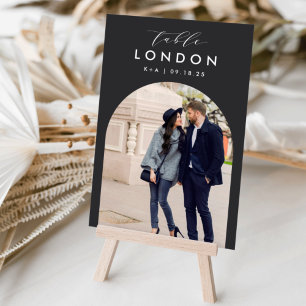 Numeração De Mesa Nome e Foto de Destino de Viagem de Casamento
