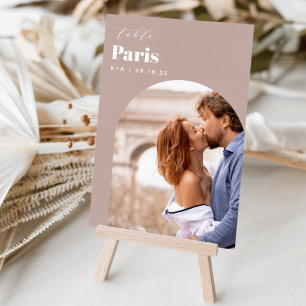 Numeração De Mesa Nome e Foto de Destino de Viagem de Casamento