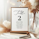 Numeração De Mesa Nomes de Casamento de Caligrafia Minimalista Moder<br><div class="desc">#zazzlemade</div>