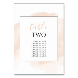 Numeração De Mesa Nomes de Convidado de Casamento de Cores d'Água El