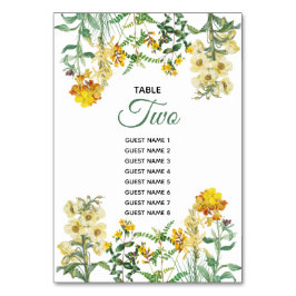Numeração De Mesa Nomes de Convidado do Número da Tabela Floral Amar