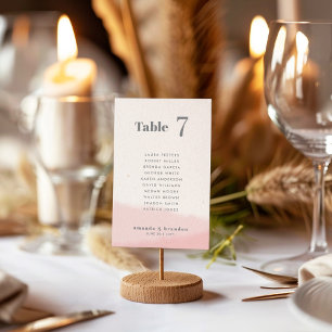 Numeração De Mesa Nomes de Convidados de Casamento de Script Negrito