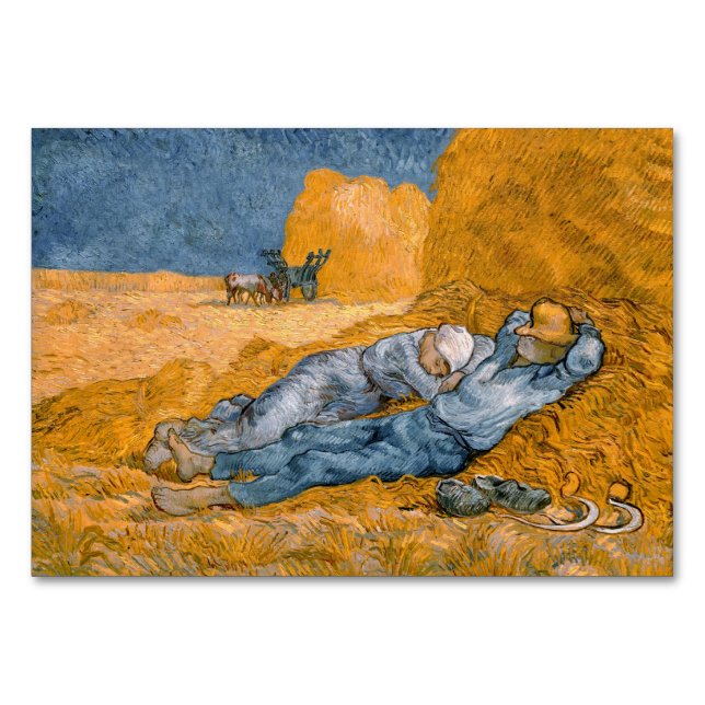 Numeração De Mesa Noon - Descanso do Trabalho de Vincent Van Gogh (Frente)