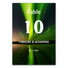 Numeração De Mesa Norte Lights Aurora Borealis Night Sky Weding