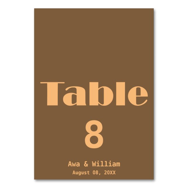 Numeração De Mesa Nós fazemos - Número Moderno da Tabela de Casament (Frente)