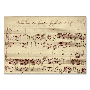 Numeração De Mesa Notas de Música Antigas - Folha de Música Bach