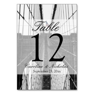 Numeração De Mesa Nova Iorque Brooklyn Bridge Wedding