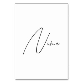 Numeração De Mesa Núm. tabela Núm. de Casamento Calligráfico Elegant