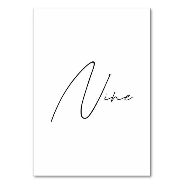 Numeração De Mesa Núm. tabela Núm. de Casamento Calligráfico Elegant (Frente)