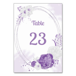 Numeração De Mesa numbe da mesa de coroa roxa roxa romântica