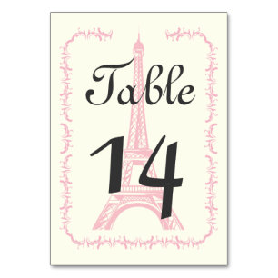 Numeração De Mesa Número clássico da mesa do casamento da torre
