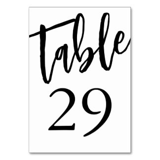 Numeração De Mesa Número da Mesa 29 Preto e Branco Minimalista