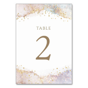 Numeração De Mesa Número da Mesa 2 com brilho falso aquarela
