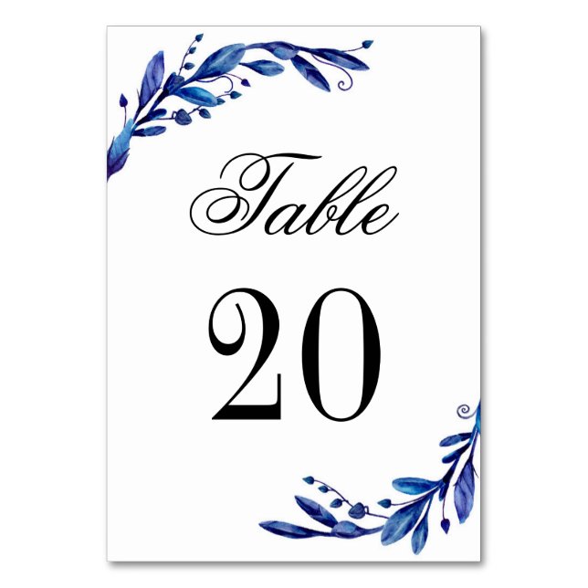 Numeração De Mesa Número da mesa azul. Casamento de inverno. Mesa az (Frente)
