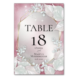 Numeração De Mesa NÚMERO DA MESA | Brilho Pérola Borgonha