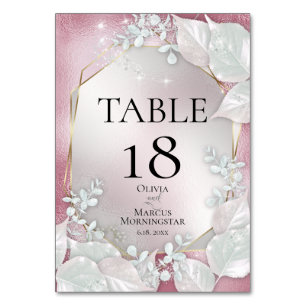 Numeração De Mesa NÚMERO DA MESA   Brilho Pérola da Borgonha