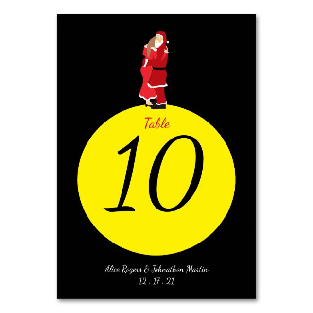 Numeração De Mesa Número da Mesa da Lua de Natal (Frente)