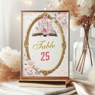 Numeração De Mesa Número da Mesa de Aniversário de 1º Blush Pink Sto