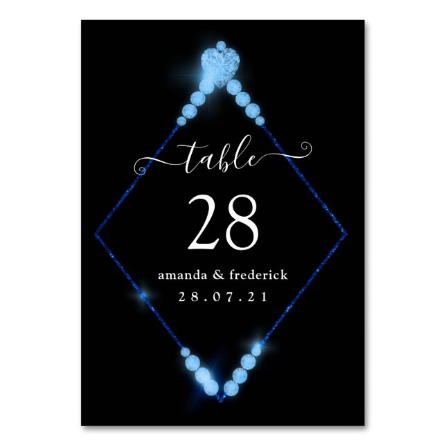 Numeração De Mesa Número da Mesa de Aniversário de Casamento de Diam (Frente)