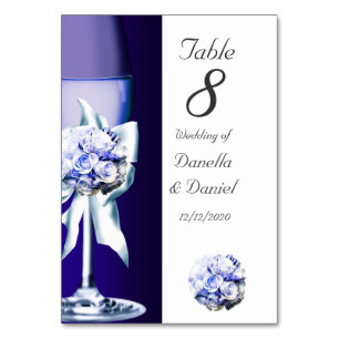 Numeração De Mesa Número da Mesa de Casamento Azul Marinho 3