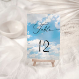 Numeração De Mesa Número da Mesa de Casamento Azul Nuvem Nove
