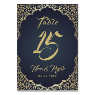 Numeração De Mesa Número da Mesa de Casamento, Casamento Indiano, Az