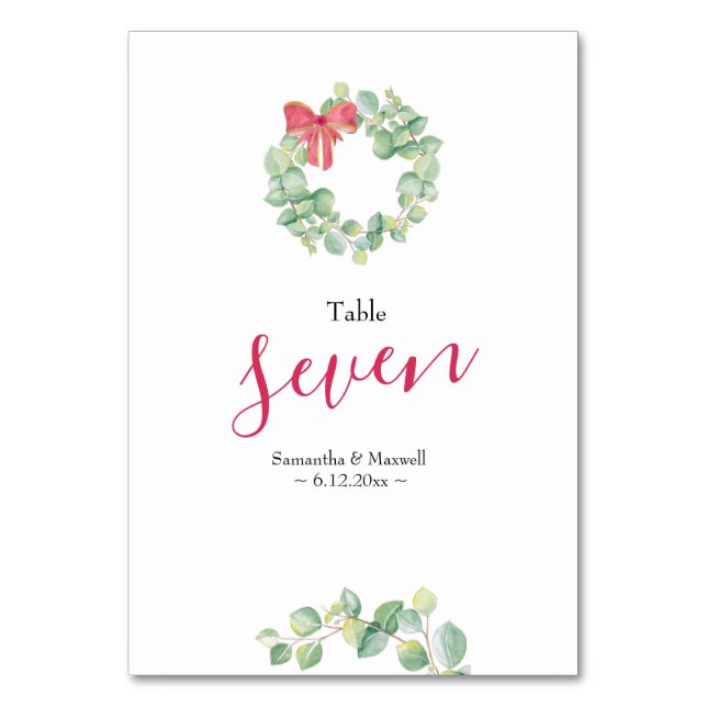 Numeração De Mesa Número da Mesa de Casamento da Rua de Natal (Frente)