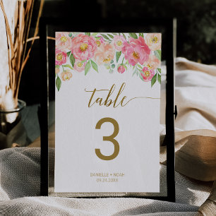 Numeração De Mesa Número da Mesa de Casamento das Flores de Pêsseg