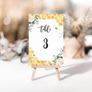 Numeração De Mesa Número da mesa de casamento de abelha melífera