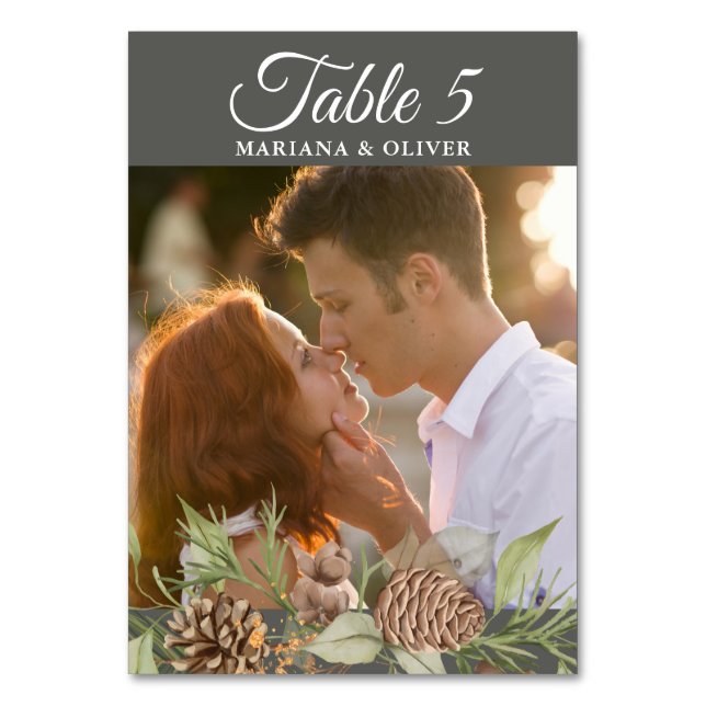 Numeração De Mesa Número da Mesa de Casamento de Cinzas de Pinho de  (Verso)