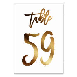 Numeração De Mesa Número da mesa de casamento de folha de ouro | Mes