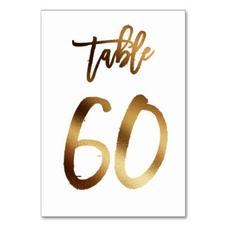Numeração De Mesa Número da mesa de casamento de folha de ouro | Mes