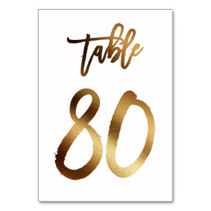Numeração De Mesa Número da mesa de casamento de folha de ouro Mes