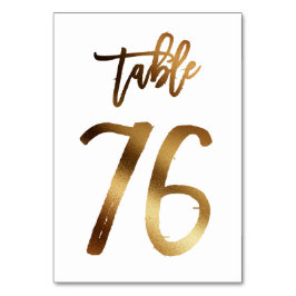Numeração De Mesa Número da mesa de casamento de folha de ouro | Mes