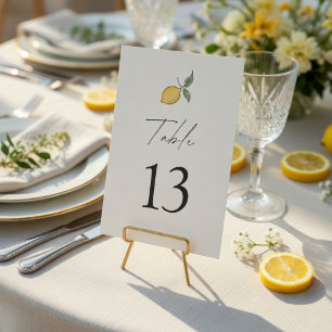 Numeração De Mesa Número da Mesa de Casamento de Limão Casamento n