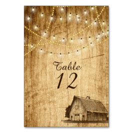 Numeração De Mesa Número da mesa de casamento do Barn para um Casame