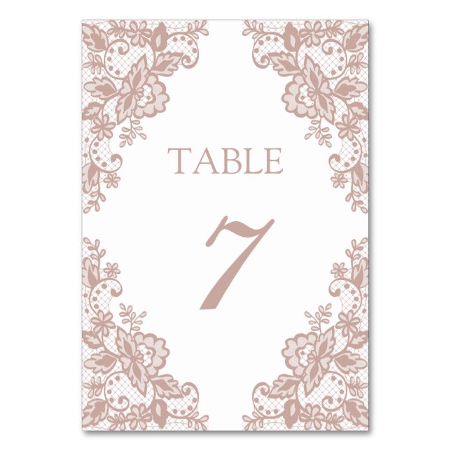 Numeração De Mesa Número da mesa de casamento do Colar de rosa (Frente)