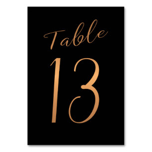 Numeração De Mesa Número da mesa de casamento dourado brilho de cobr