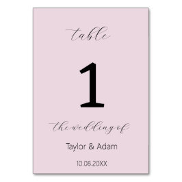 Numeração De Mesa Número da mesa de casamento elegante