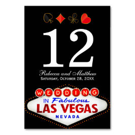 Numeração De Mesa Número da Mesa de Casamento em Las Vegas Fabulosa