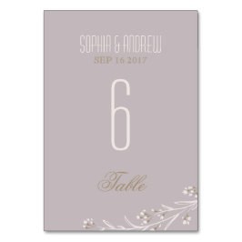 Numeração De Mesa Número da mesa de casamento floral lilac rústico E